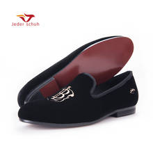 New Style Fashion Men Loafers Gold Embroidery Handmade Men Velvet Shoes Party And Wedding Men'S Flat Size Us 6-14 Freeshipping 2022 - buy cheap