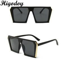 Higodoy-óculos de sol feminino, quadrado, grande, vintage, colorido, luxuoso, masculino e feminino 2024 - compre barato