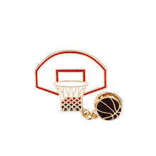 Broche de apoio para basquete, broche de esmalte fofo para presente para basquete, leques e emblemas de apoio para basquete 2024 - compre barato