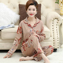 Women Autumn Cotton Pajamas Set For Women Long Sleeves Flower pyjamas Sleepwear Nightwear Loungewear Pijama Mujer 2024 - buy cheap