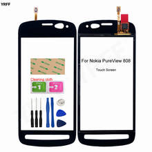 For Nokia PureView 808 Touch Screen Digitizer Sensor 4.0'' Front Glass Lens Panel 3M Tape 2024 - buy cheap
