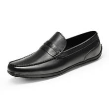 Flat Soft Leather Mens Casual Shoes Slip On Black Brown Luxury Cow Leather Men Loafers Comfortable Handmade Driving Shoe Size 44 2024 - buy cheap