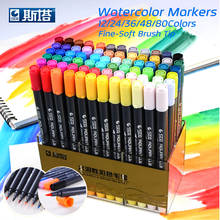 STA 80Colors Set Water Based Ink Sketch Marker Pens Twin Tip Fine Brush Marker Pen For Graphic Drawing Manga Art Supplies 2024 - buy cheap