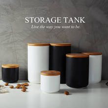 Nordic Creative Ceramic Sealed Storage Tank Kitchen Multi-grain Coffee Tea Storage Dust-proof Seasoning Storage Tank with  Cover 2024 - buy cheap