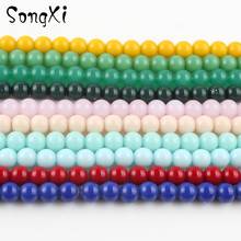 Wholesale Multicolor Jades Chalcedony Beads 8mm Round Loose Glass String Beads for Jewelry Making Diy Bracelet Necklace 15 Inch 2024 - buy cheap