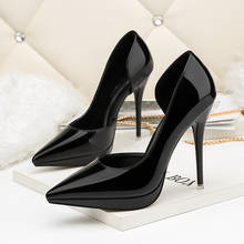 Sapatos de salto alto feminino, sapato preto de escritório tipo stiletto para mulheres, calçado sexy de grife 2021 2024 - compre barato