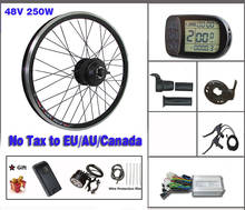 Комплект для переоборудования электрического велосипеда, 48 В, 250 Вт, 20 дюймов, 24 дюйма, 26 дюймов, 27,5 дюйма, 29 дюймов, 700 с, Передняя втулка для велосипеда 2024 - купить недорого