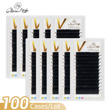 GLAMLASH 100 Чехлы/лот 0,20 V Форма на плоской подошве оптовая продажа ресниц для наращивания Индивидуальный норки мягче, в форме эллипса, ненатуральные искусственные Разделение советы готовых объем 2024 - купить недорого