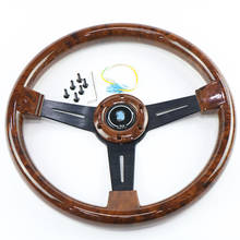 PVC Car Steering Wheel ABS wood 14inch 350mm Auto Racing Drifting Steering wheel with quick release for Audi BMW Honda Toyato 2024 - buy cheap