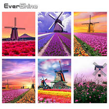 Evershine 5D DIY Diamond Painting Full Square Drill Windmill Embroidery Cross Stitch Scenery Rhinestone Pictures Home Decor Art 2024 - buy cheap