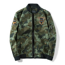 Thoshine jaqueta camuflada masculina, casaco de beisebol bomber moda externa jaqueta militar exército remendo epaulet primavera outono 2024 - compre barato