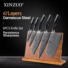 XINZUO 6 PCS Knife Set Damascus Steel VG10 Sharp Slicing Chef Santoku Utility Paring Kitchen Knife Set Excellent G10 Handle 2024 - buy cheap