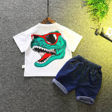 Summer 2019 New Short Sleeve Children's Sets fashion baby boys clothes sets cartoon dragon kids clothes cotton boy's body suit 2024 - buy cheap