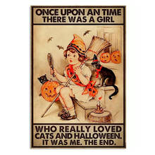 Christmas Decorations Vintage Once Upon A Time Cats and Poster Art Print Decor for Home Metal Tin Sign Wall Decor Art 8x12inches 2024 - buy cheap