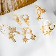 BICUX New Korean Drop Earrings Crystal Metal Earrings For Women Geometric Female Dangle Earrings 2020 Fashion Wedding Jewelry 2024 - buy cheap