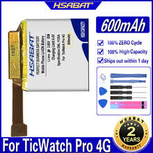 HSABAT-batería recargable de repuesto para reloj inteligente TicWatch Pro 4G, acumulador de polímero li-po, 600mAh 2024 - compra barato
