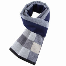 Fashion Gentleman Plaid Cashmere Winter Scarf  Casual Shawl Wrap Muffler Geometric Quality Warm Neckercheif Bufandas Shawl 2024 - buy cheap