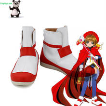 Cardcaptor Sakura Sakura Kinomoto White Red Shoes Cosplay Long Boots Leather Custom Made For Party Christmas Halloween 2024 - buy cheap