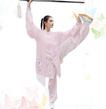 Dibujo de Magnolia personalizado de alta calidad para mujer, ropa de kung fu de artes marciales, uniformes de wushu, Tai chi, trajes taiji 2024 - compra barato