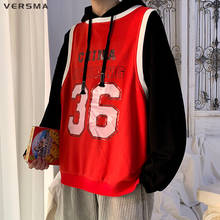 VERSMA-Sudadera con capucha de dos piezas para hombre y mujer, ropa de calle moderna, estilo Harajuku japonés, Primavera, Dropshipping 2024 - compra barato