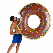 Pvc donuts anel de natação inflável gigante piscina flutuador brinquedo festa de praia adulto criança natação círculo inflável colchão brinquedos de água 2024 - compre barato