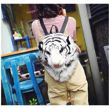 Mochila de pelúcia pequena fofa de tigre branco pingente de tigre presente de simulação para 35x20cm xf2914 2024 - compre barato