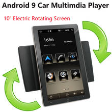 Universal Android 9 Car Multimedia Player Radio Stereo 10.1 Inch HD Electric Rotating Screen 1 Din Head Unit Support Wifi Camera 2024 - buy cheap