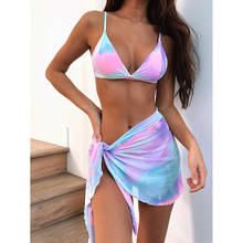 Biquíni sexy 2021, traje de banho feminino, moda praia, conjunto com 3 peças, roupa de banho para o verão 2024 - compre barato