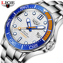 Reloj LIGE Top Brand Fashion Sports Diver Watch For Men Steel Waterproof Date Clocks Man Watch Quartz Wrist Watches Reloj Hombre 2024 - buy cheap
