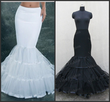 Preto sereia petticoat 2021 vestidos de casamento branco aros petticoat crinoline deslizamento underskirt menina crinoline nupcial acessórios 2024 - compre barato