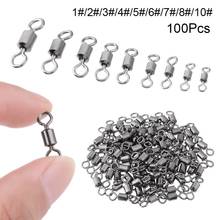 100PCS/Lot Fishing Swivel Connector Heavy Duty Stainless Steel Solid Ring Hook Connector Sea Fishing Tackle Accessories 2024 - buy cheap