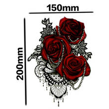 3D наклейка с розами, Модные женские цветы, татуировка, Кружевное боди-арт, водостойкая наклейка, высокое качество, временная татуировка 2024 - купить недорого