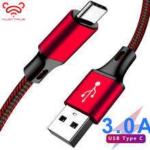 MUSTTRUE USB Type C кабель для Huawei P20 Lite Быстрая зарядка кабель для передачи данных для Samsung S9 S8 type-c кабель Android телефон провод USB C 2024 - купить недорого