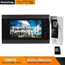 Дверной Видеозвонок Homefong 1200TVL, широкоугольная камера безопасности, домофон, запись изображения и видео 2024 - купить недорого