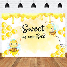 Sweet Bee Themed Baby Shower Photo Background Photo Studio Little Bee Prince Princess Newborn Children Birthday Party Backdrop 2024 - buy cheap