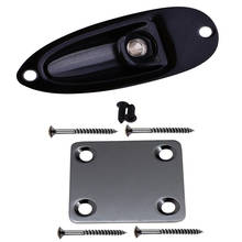 Momo-conector de barco con placa de cuello, accesorio de guitarra eléctrica de Metal negro, 6,35mm, DIY 2024 - compra barato