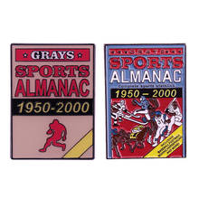 Grays sports almanac 1950-2000 broche de volta para o futuro livro esmalte pino engraçado filme réplica 2024 - compre barato