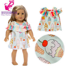 18 Polegada boneca vestido macio apto para 43cm recém nascido bebê boneca vestir 18 Polegada american doll vestido 2024 - compre barato