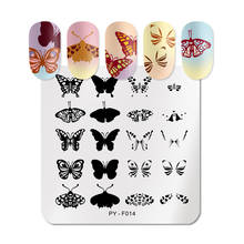 PICT YOU-plantillas de mariposa para estampado de uñas, accesorios para plantillas de acero inoxidable, para otoño, Animal 2024 - compra barato