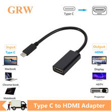 Grwibeou USB Type C to HDMI-compatible Adapter USB 3.1 USB-C to HDTV Adapter Male to Female Converter for MacBook2016/Huawei 2024 - buy cheap