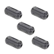 5pcs 3.5MM Black Plastic Clip On EMI RFI Noise Suppressor  Cable Ferrite Core Filters Removable 2024 - buy cheap
