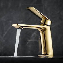 Bathroom Basin Solid Brass Sink Mixer Faucets Hot & Cold Single Handle Deck Mounted Lavatory Crane Water Taps Gold/Black/Chrome 2024 - buy cheap