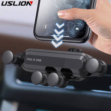 USLION Gravity Car Phone Holder No Magnetic Mobile Phone Holder in Car Air Vent Clip Mount GPS Stand For iPhone Samsung Xiaomi 2024 - buy cheap