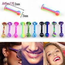 Juego de 10 unids/set de 16G de acero inoxidable Tragus Ball, labio, Labret, anillos, barra, Piercing, joyería, 2 estilos 2024 - compra barato