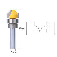 1/4 shank 8 8mm 1/2 shank shank haste fresa anti-kickback broca para arco placa de painel escultura escultura roteador bit carpintaria ferramenta 2024 - compre barato