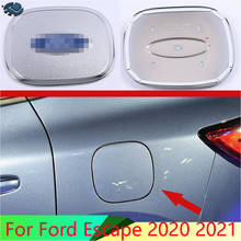 Tapa de tanque de combustible cromada para Ford Escape Kuga 2020 2021, accesorios de coche, cubierta embellecedora de estilo de coche, tapa protectora de aceite y combustible 2024 - compra barato