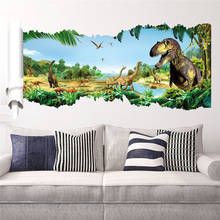 3D Dinosaur Wall Sticker Living Room Bedroom Wall Decoration Art Mural Movie Poster wall stickers for kids rooms 2024 - buy cheap