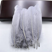 Poste duro gris plateado para manualidades, joyería de plumas de faisán, decoración del hogar para boda, plumas de 5-7 pulgadas/13-18cm 2024 - compra barato
