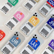 Ins Нью-Йорк Сеул Paris цвет QR код авиабилетов прозрачный силиконовый чехол для iPhone 12 MiNi 7 8 X XS XR MAX 11 Pro Plus милый чехол 2024 - купить недорого