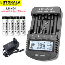 Liitokala-batería recargable para pistola de temperatura, pilas AA de 1,2 V, 2500mAh, Ni-MH, control remoto, cargador de Lii-ND4 para ratón de juguete 2024 - compra barato